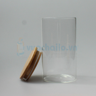 Lọ Thủy Tinh Nắp Gỗ Tre 900ml