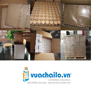 Lọ Thủy Tinh Nắp Gỗ Tre 900ml