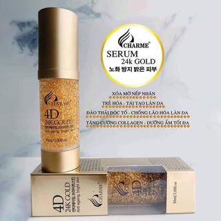 Serum Charme 4D Vàng 24K - Ngăn ngừa lão hóa. Cho bạn gương mặt sáng hồng, rạng rỡ (30Ml)