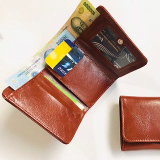 Ví nữ cầm tay - nâu trơn