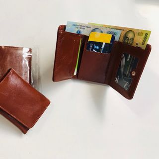 Ví nữ cầm tay - nâu trơn