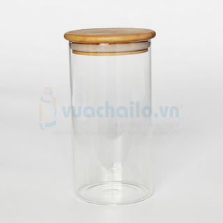 Lọ Thủy Tinh Nắp Gỗ 1200ml