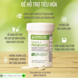 HERBALIFE MEN VI SINH BỔ SUNG LỢI KHUẨN - Simply Probiotic - Tăng Cường 1 Tỷ Lợi Khuẩn - Hỗ Trợ Hệ Tiêu Hóa Khỏe Mạnh
