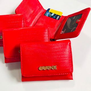 Ví nữ cầm tay - đỏ trơn
