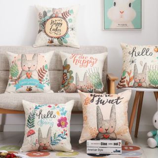 Vỏ Gối Tựa Vải Thô Phong Cách Hàn Quốc Decor siêu xinh