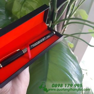 Bút Kim Loại nắp đẩy tổ ông Vàng khắc logo thương hệu quảng cáo