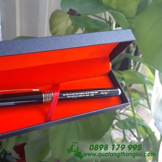 Bút Kim Loại nắp đẩy tổ ông Vàng khắc logo thương hệu quảng cáo