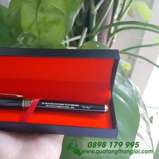 Bút Kim Loại nắp đẩy tổ ông Vàng khắc logo thương hệu quảng cáo