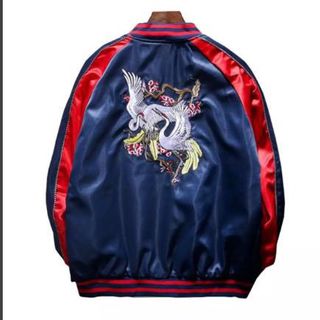 Áo khoác bomber in cò vạc