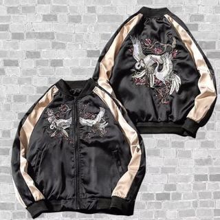 Áo khoác bomber in cò vạc