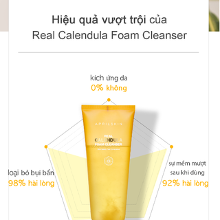 Sữa Rửa Mặt Tạo Bọt Aprilskin Real Calendula Foam Cleanser (200ml)