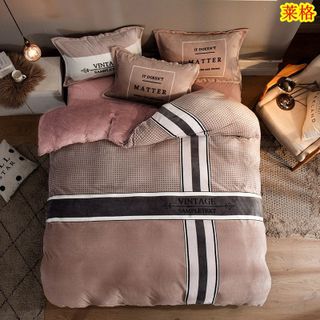 Bộ Chăn Ga Gối Nỉ Nhung Tuyết 3D