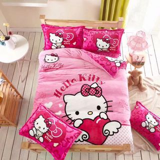 Bộ Chăn Ga Gối Nỉ Nhung Tuyết 3D