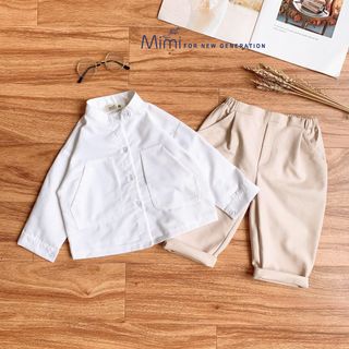 Set công tử áo sơ mi kèm quần kaki