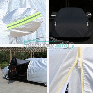 Bạt Trùm Xe Ô Tô - Bao trùm full xe (Size 2M - I10/MORING) Bạt Phủ Ô Tô 3 Lớp