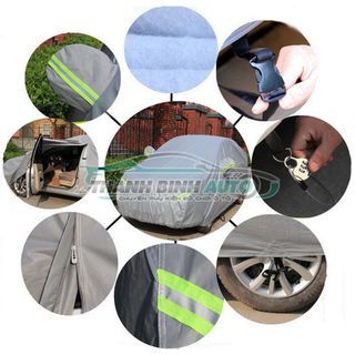 Bạt Trùm Xe Ô Tô - Bao trùm full xe (Size 2M - I10/MORING) Bạt Phủ Ô Tô 3 Lớp