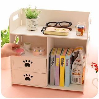 Kệ Đựng Mỹ Phẩm, Sách Báo Hình Bàn Chân ( màu trắng)