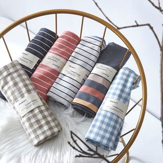 Bộ Chăn Ga Gối Cotton Tici Kẻ Nhiều Màu cực xinh
