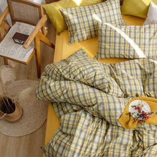 Bộ Ga Gối Cotton Tici Kẻ siêu rẻ