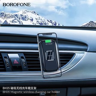 Giá Đỡ Kiêm Đế Sạc Điện Thoại Trên Xe Hơi BOROFONE BH35 Magnetic