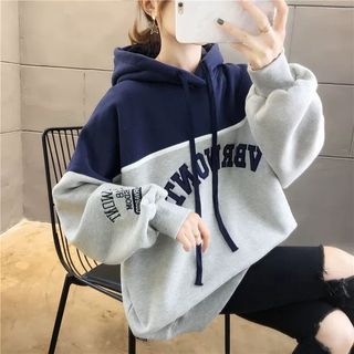 hoodie pha 2 màu