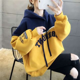 hoodie pha 2 màu