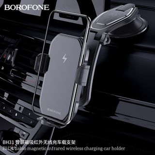 Giá Đỡ Kiêm Đế Sạc Điện Thoại Trên Xe Hơi BOROFONE BH31 Sabio Magnetic