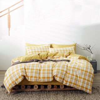 Bộ Chăn Ga Gối Tici Kẻ Phong Cách Hàn quốc