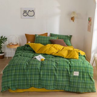 Bộ Chăn Ga Gối Tici Kẻ Phong Cách Hàn quốc