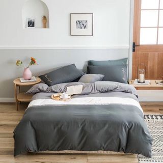 Bộ Chăn Ga Gối Cotton Tici Phối Siêu đẹp