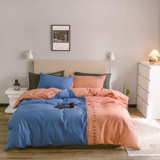 Bộ Chăn Ga Gối Cotton 4 món Phối Màu