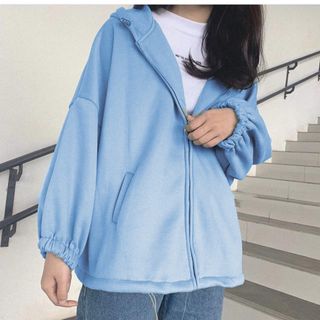 áo khoác nữ form rộng có dây kéo cánh gơi