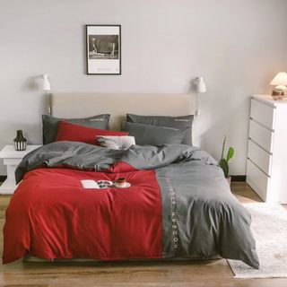 Bộ Chăn Ga Gối Cotton 4 món Phối Màu