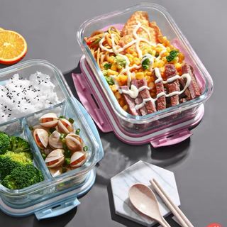 Hộp cơm thuỷ tinh chịu nhiệt chia ngăn