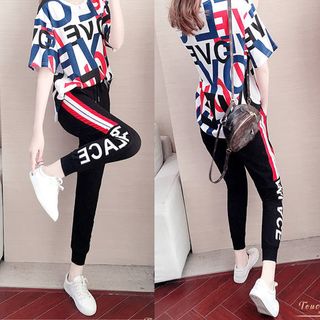 Bộ đồ thể thao họa tiết chữ love TT429