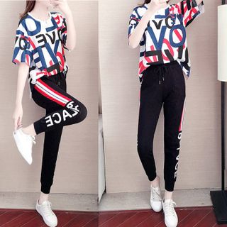 Bộ đồ thể thao họa tiết chữ love TT429