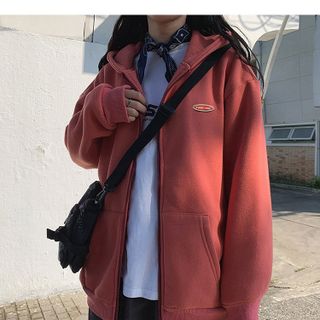 Áo khoác hoodie nam nữ form rộng có dây kéo IFMA