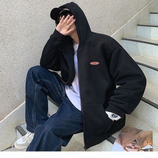 Áo khoác hoodie nam nữ form rộng có dây kéo IFMA