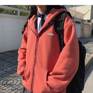 Áo khoác hoodie nam nữ form rộng có dây kéo IFMA