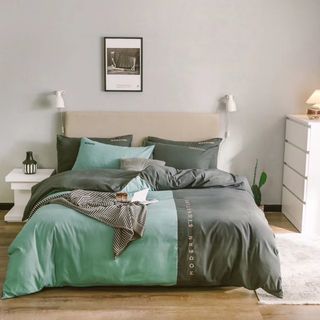Bộ Chăn Ga Gối Cotton Hoạt Tính Phối, Homestay