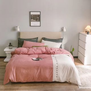 Bộ Chăn Ga Gối Cotton Kẻ Phối Mát Lạnh