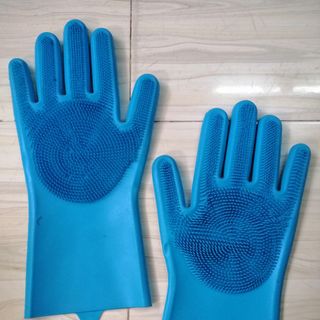 1 Cặp Găng Tay Silicon Cọ rửa đa năng
