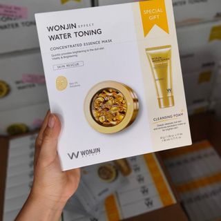 Mặt Nạ Dưỡng Trắng Da Dr.Wonjin Effect Water Toning Mask 30g (10 miếng) + tặng kèm 1 tuýp sữa rửa mặt 80ml