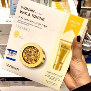 Mặt Nạ Dưỡng Trắng Da Dr.Wonjin Effect Water Toning Mask 30g (10 miếng) + tặng kèm 1 tuýp sữa rửa mặt 80ml