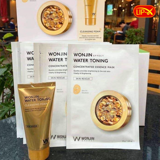 Mặt Nạ Dưỡng Trắng Da Dr.Wonjin Effect Water Toning Mask 30g (10 miếng) + tặng kèm 1 tuýp sữa rửa mặt 80ml