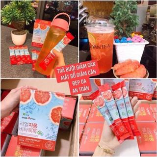Nước Ép Bưởi Giảm Cân Đẹp Da Real Grapefruit Vita Tok Tok SangA (Hộp 30 gói)