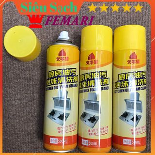 [ Siêu Sạch ] Chai Xịt KITCHEN OILY FOAM CLEANER Tẩy Rửa Nhà Bếp-Nhà Tắm Đa Năng Bảo Vệ Da Tay FEMARI giá sỉ