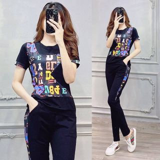 Bộ đồ thể thao nữ cotton ngôi sao TT408-1