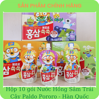 Nước Hồng Sâm Trái Cây PALDO PORORO 100ml đủ vị cho bé - HÀN QUỐC
