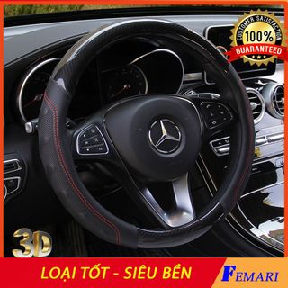 Bọc Vô Lăng Da Vân Cacbon Đỏ Cao Cấp